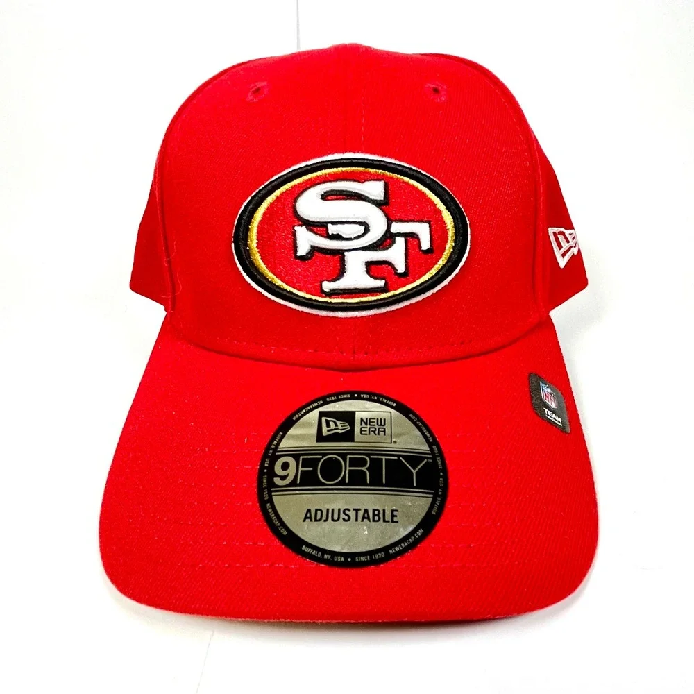 New Era 9FORTY San Francisco 49ers Hat Red Adjustable NFL Football Cap New
